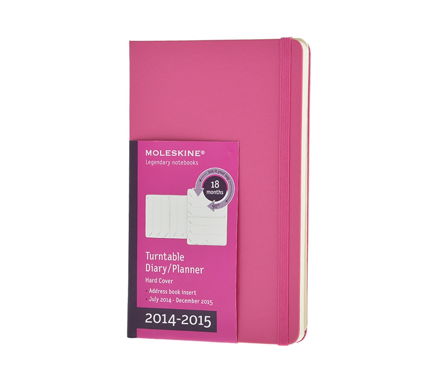 Еженедельник Moleskine Classic (2014/2015), Large (13x21см), розовый