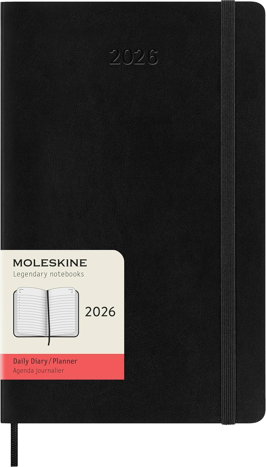 картинка Ежедневник Moleskine Classic Soft (мягкая обложка), 2026, Large (13x21 см), черный от магазина Молескинов