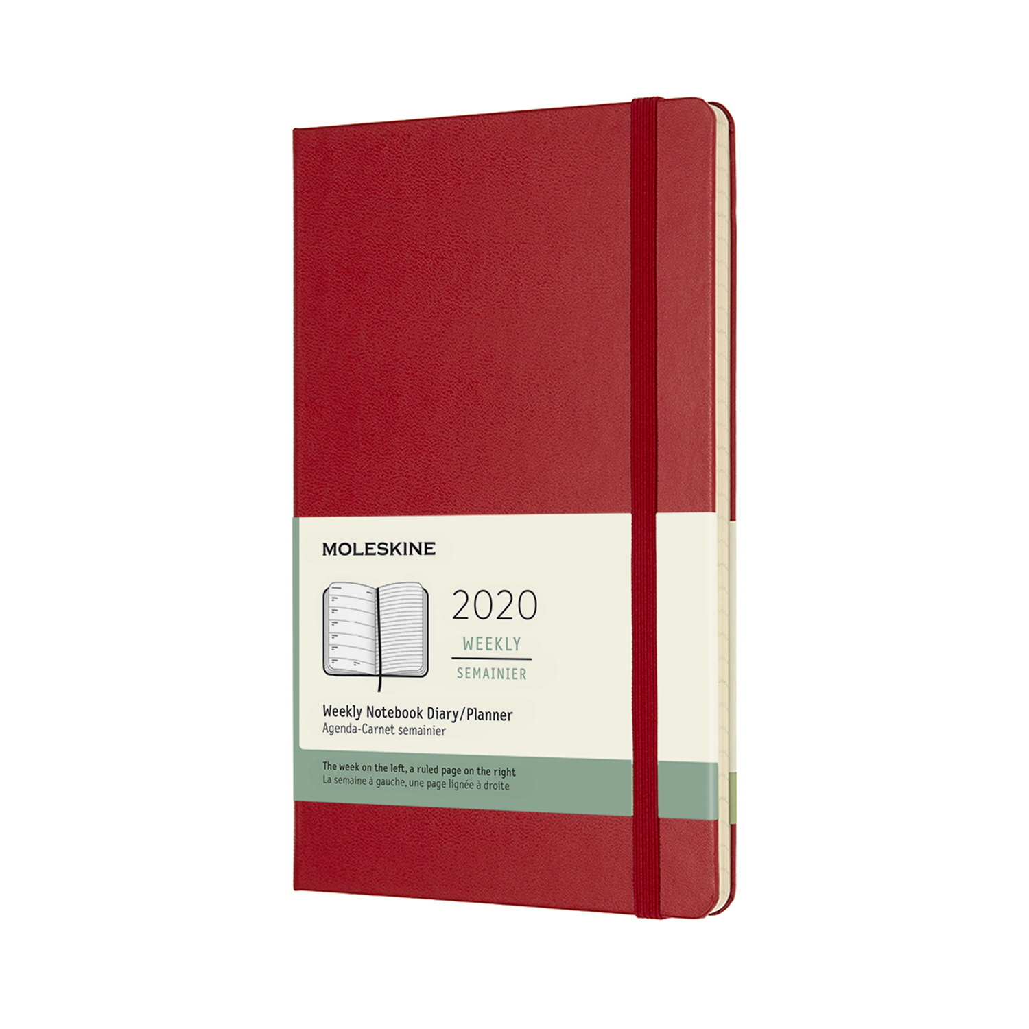 картинка Еженедельник Moleskine Classic (2020), Large (13x21 см), красный от магазина Молескинов
