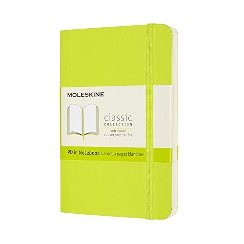картинка Записная книжка Moleskine Classic Soft(мягкая обложка), нелинованная, Pocket (9x14см), салатовая от магазина Молескинов