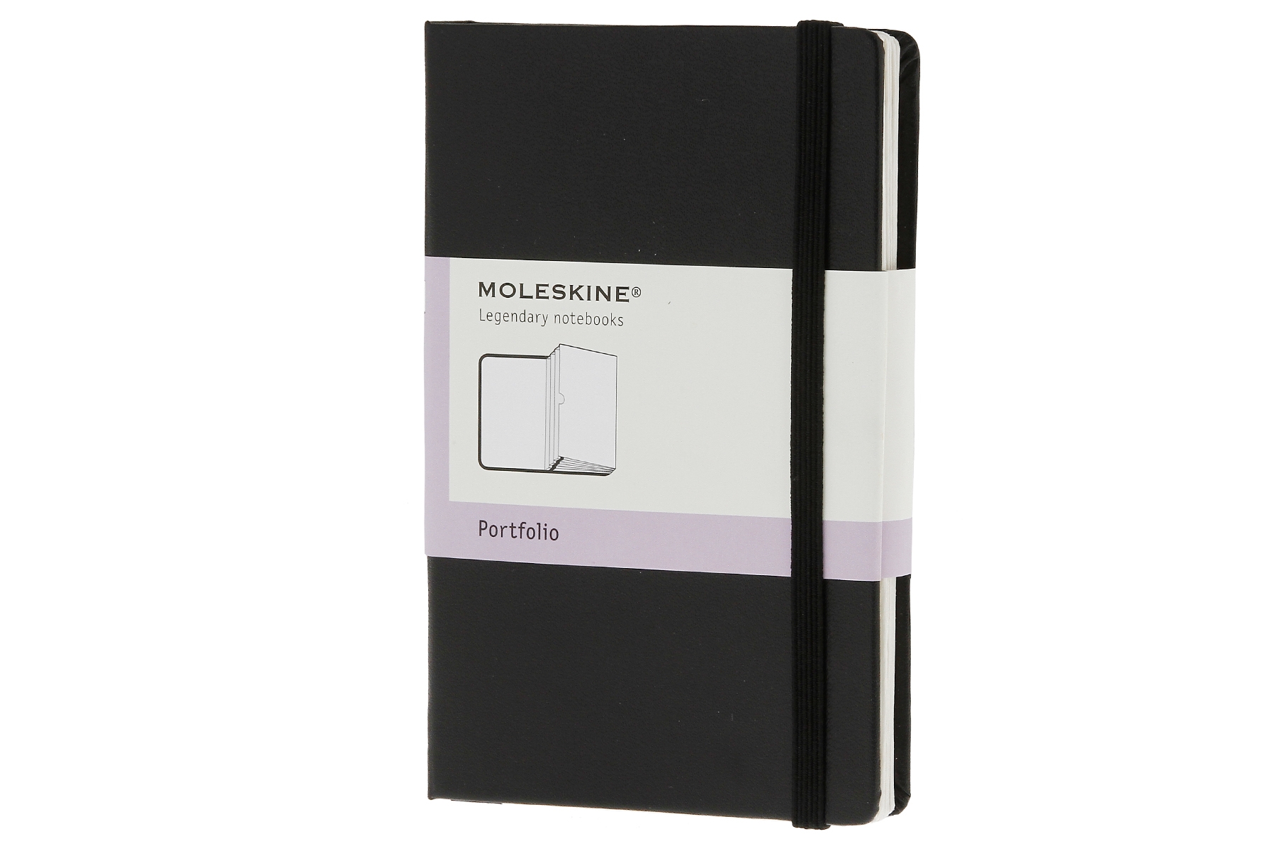 Записная книжка Moleskine Portfolio (с кармашками), Xsmall (6,5х10,5см), черная