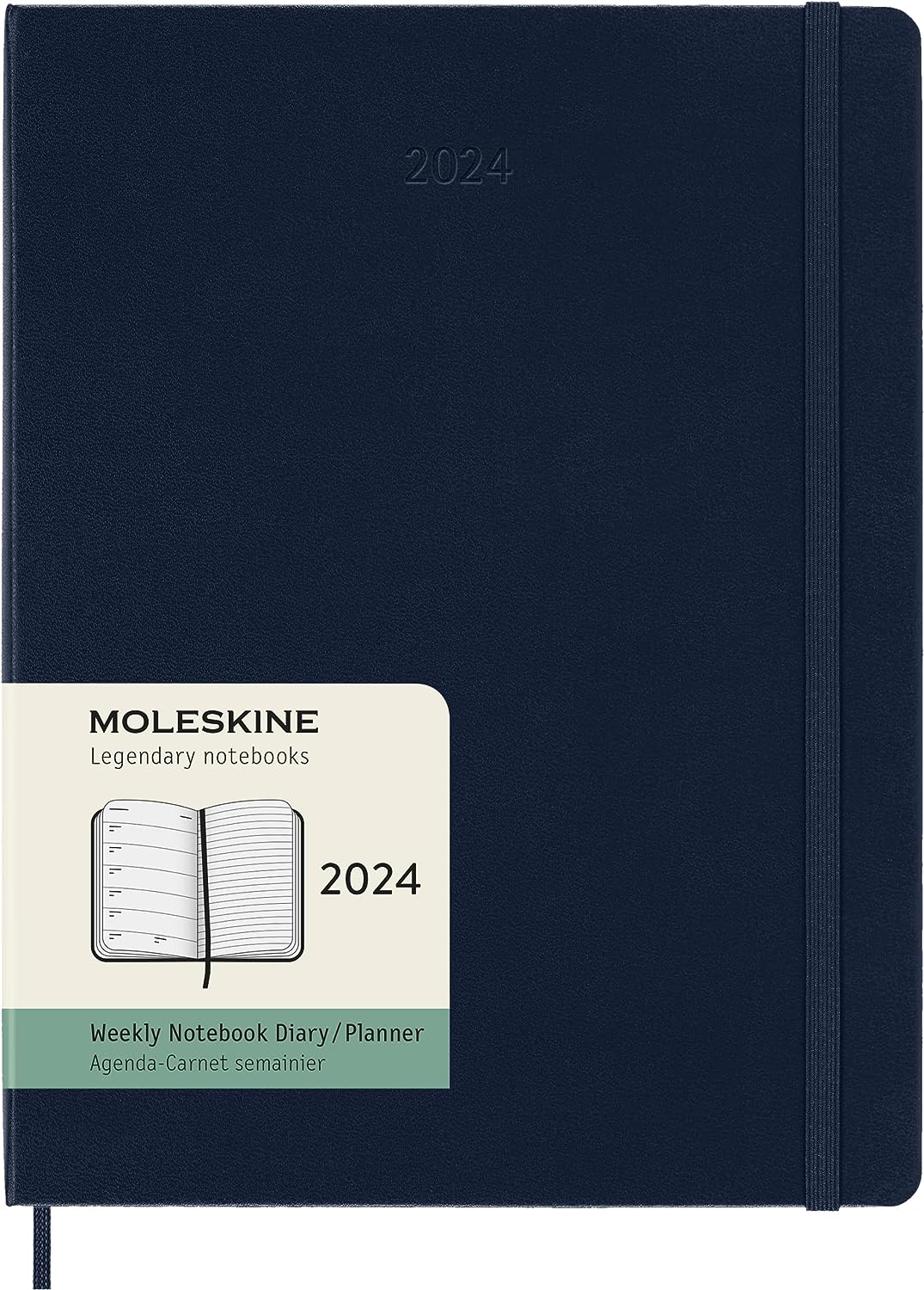 картинка Еженедельник Moleskine Classic 2024, XLarge (19x25 см), синий от магазина Молескинов
