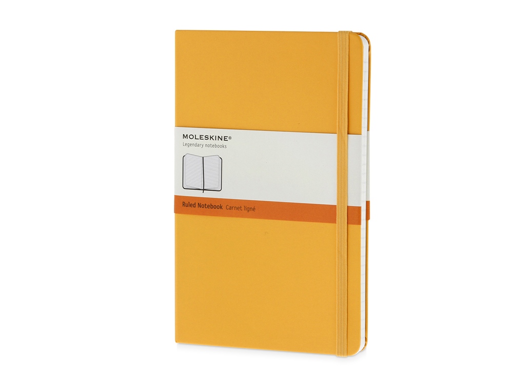 Записная книжка Moleskine Classic (в линейку), Large (13х21см), оранжево-желтая B2B (без пленки)