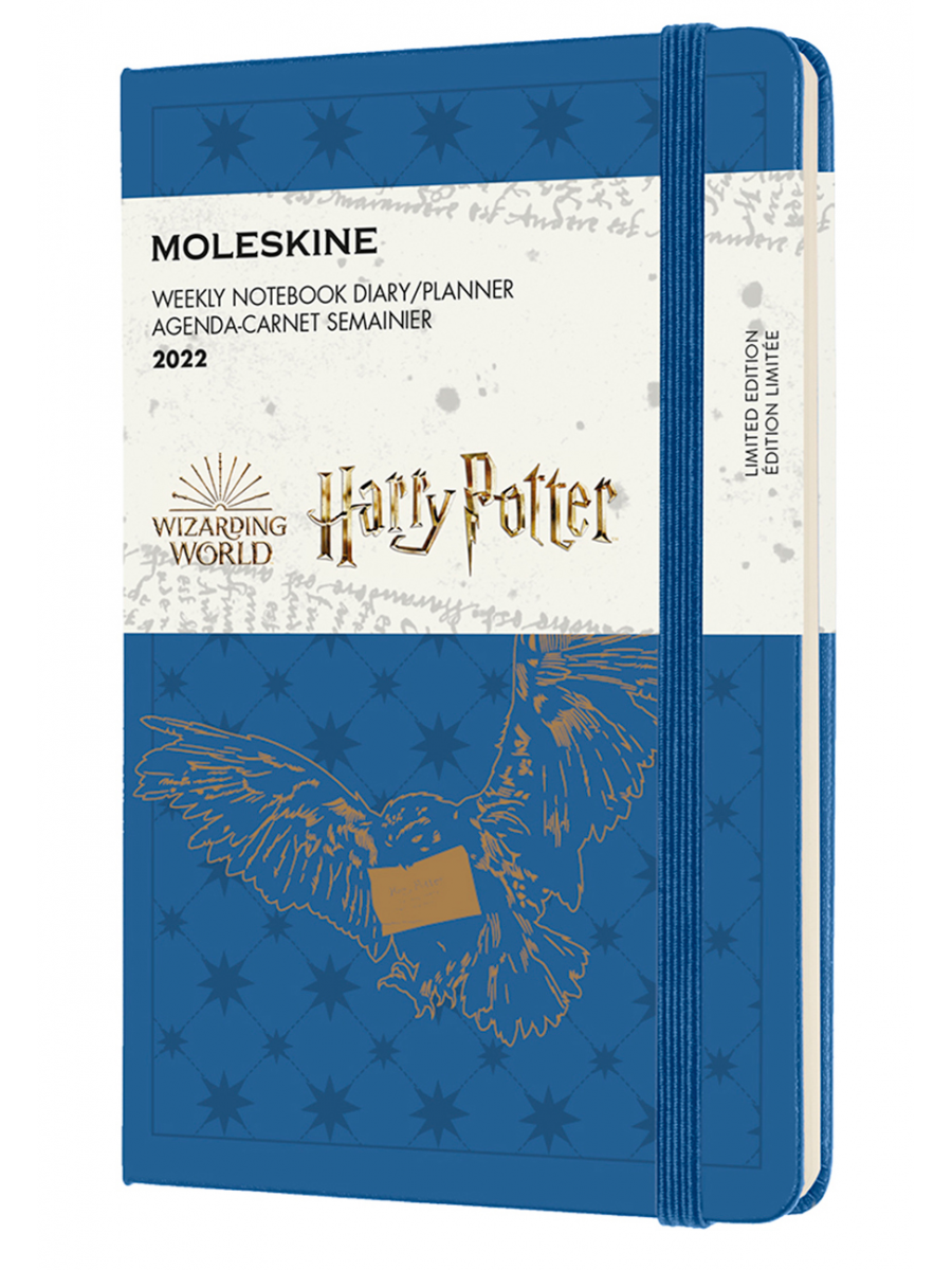 Еженедельник Moleskine Harry Potter (2022), Pocket (9x14см), синий
