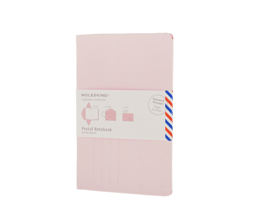 Почтовый набор Moleskine Postal Notebook, Large (11,5х17,5см), розовый