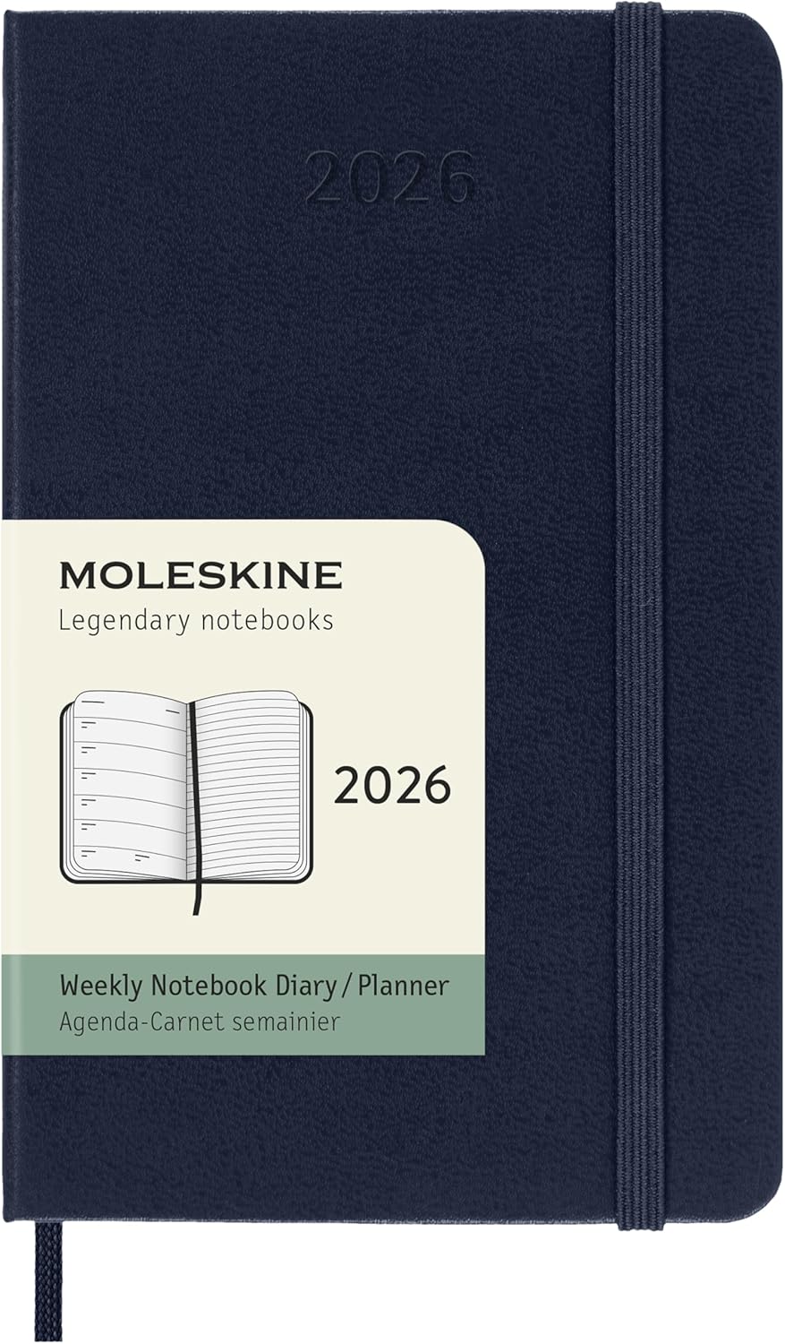 картинка Еженедельник Moleskine Classic 2026, Pocket (9x14 см), синий от магазина Молескинов