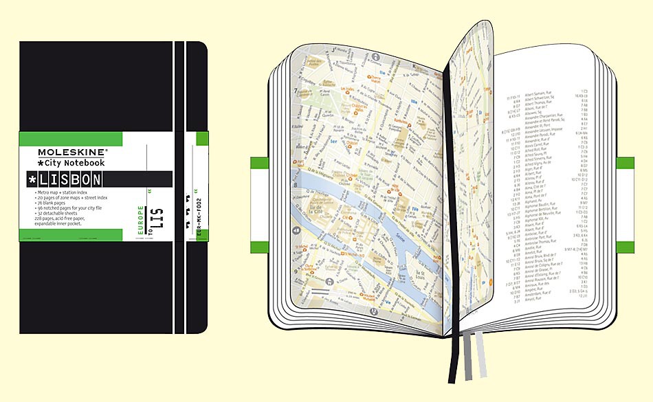 Записная книжка Moleskine City Notebook Lisboа (Лиссабон), Pocket (9х14см), черная