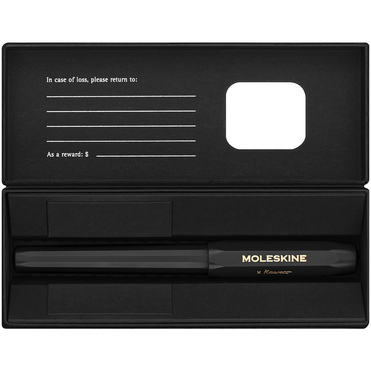Ручка-роллер Moleskine x Kaweco 0,7 мм, Черная, в подарочной упаковке