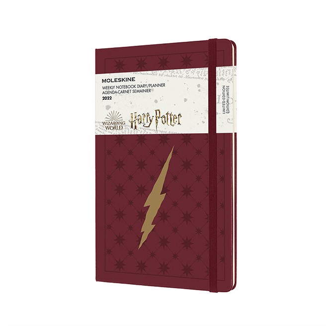 картинка Еженедельник Moleskine Harry Potter (2022), Large (13x21 см), красный от магазина Молескинов