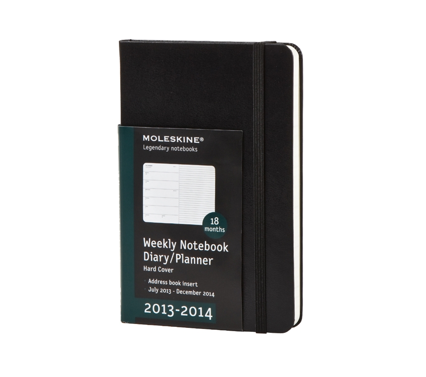 Еженедельник Moleskine Classic (2013/2014), Pocket (9x14см), черный