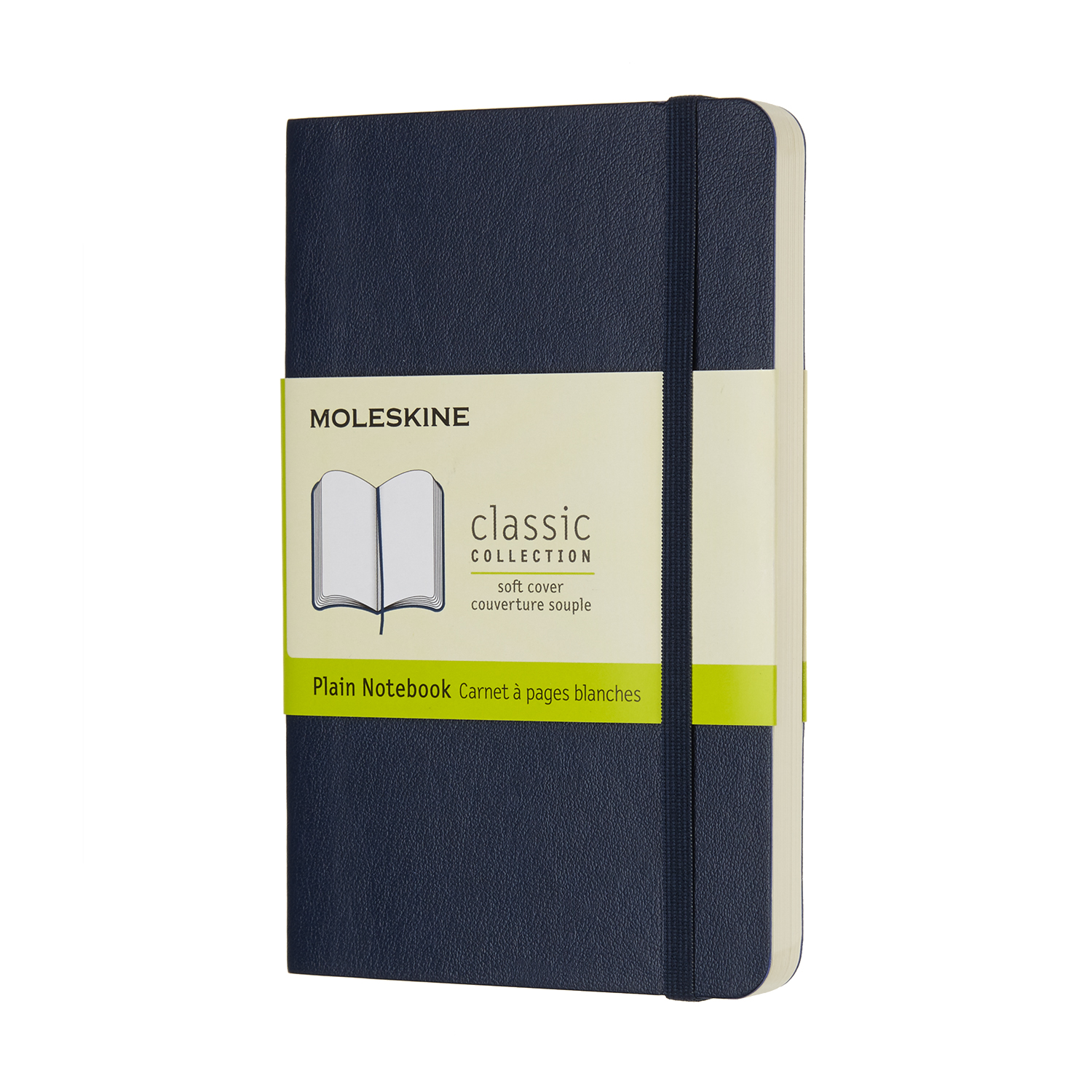 картинка Записная книжка Moleskine Classic Soft (нелинованная), Pocket (9x14 см), темно-синяя от магазина Молескинов