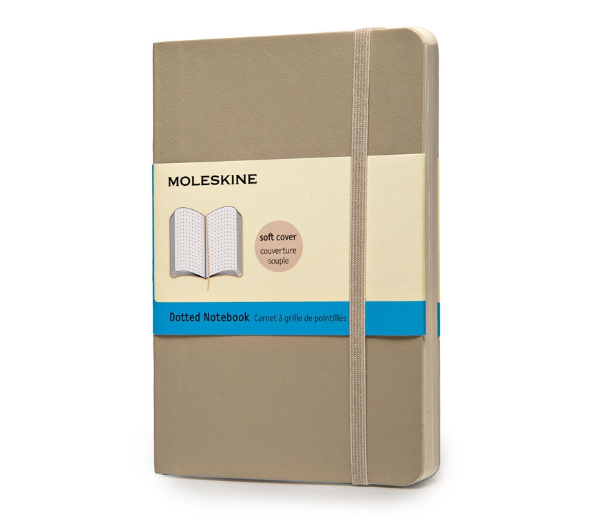 картинка Записная книжка Moleskine Classic Soft (в точку), Pocket (9х14 см), бежевый от магазина Молескинов