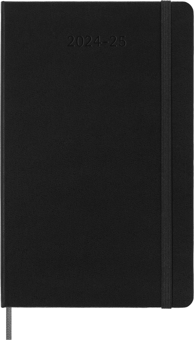 картинка Еженедельник Moleskine Classic (гориз.2024-2025), Large (13x21 см), черный от магазина Молескинов