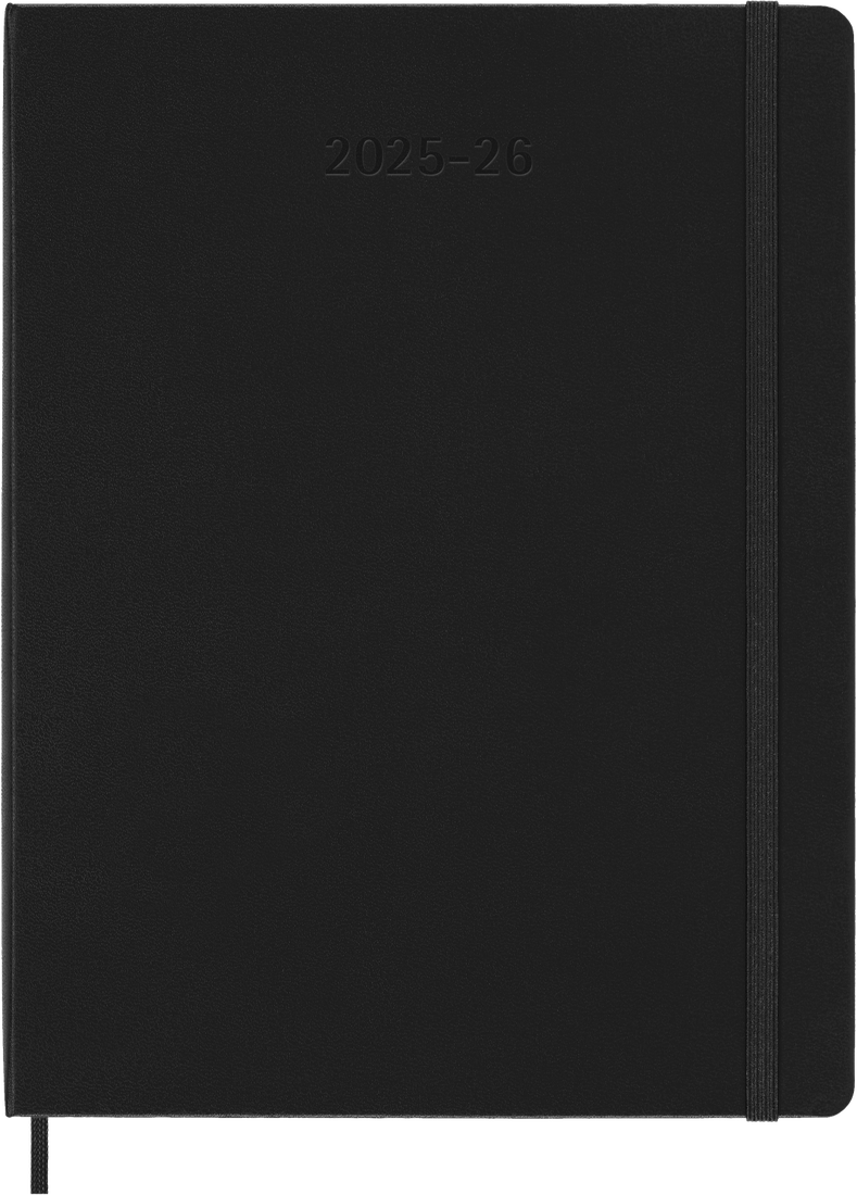 картинка Еженедельник 18 месяцев Moleskine Classic 2025 - 2026, XLarge (19x25 см), твердая обложка, черный от магазина Молескинов
