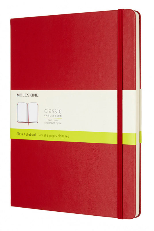 Записная книжка Moleskine Classic (нелинованная), XLarge (19х25 см), красная, без пленки, b2b