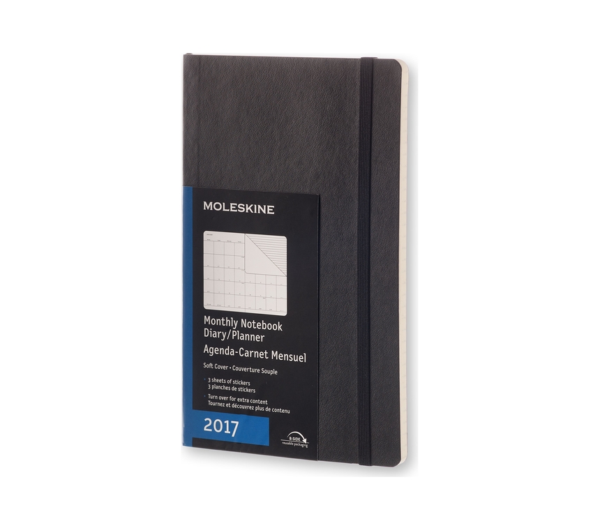 Планинг Moleskine Classic Soft (2017), Large (13x21 см), черный