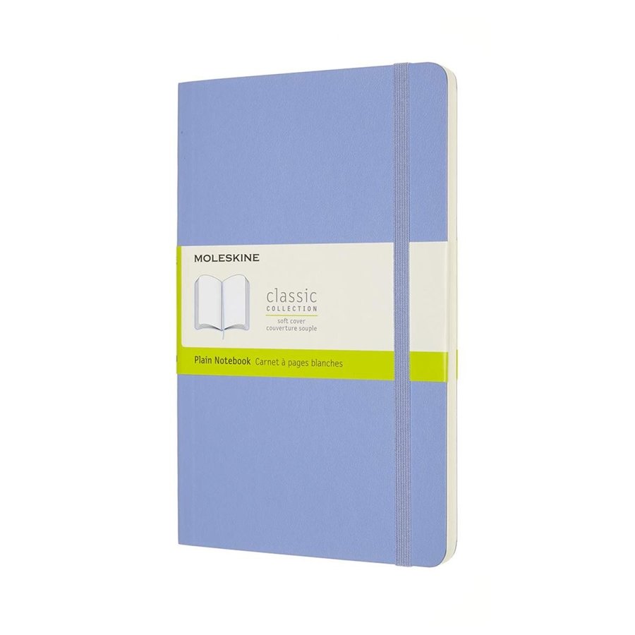 картинка Записная книжка Moleskine Classic Soft, нелинованная, Large (13х21см), голубая гортензия от магазина Молескинов