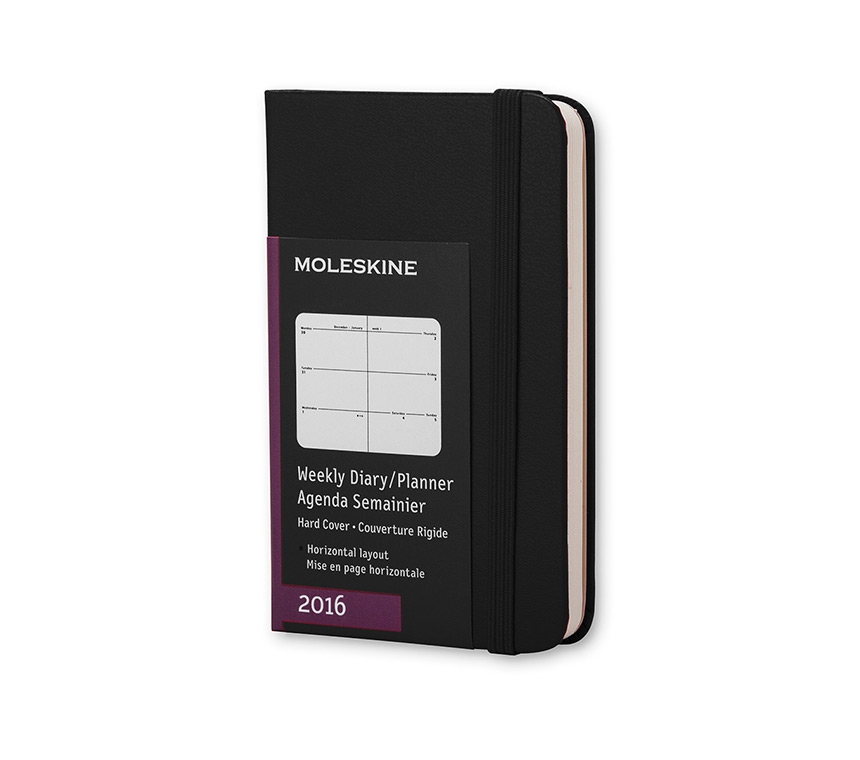 Еженедельник Moleskine Classic (2016), XSmall (6,5x10,5см), черный