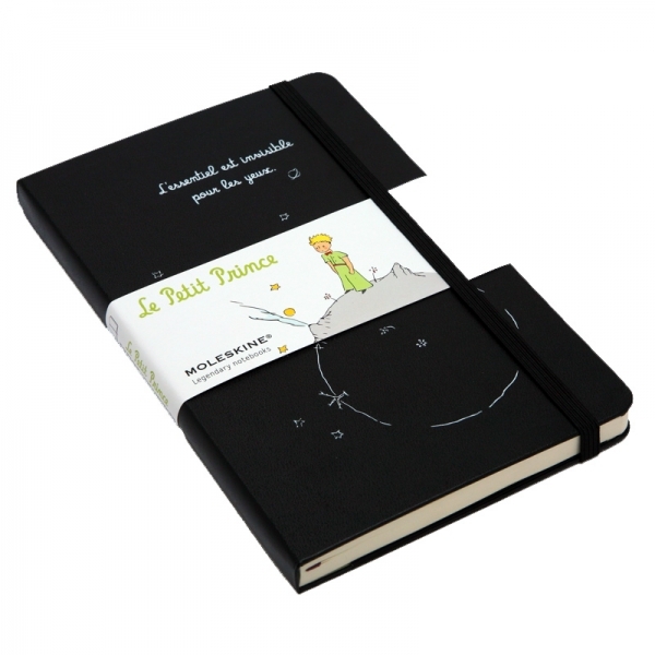 картинка Записная книжка Moleskine Le Petit Prince (в линейку), Large (13х21см), черный от магазина Молескинов