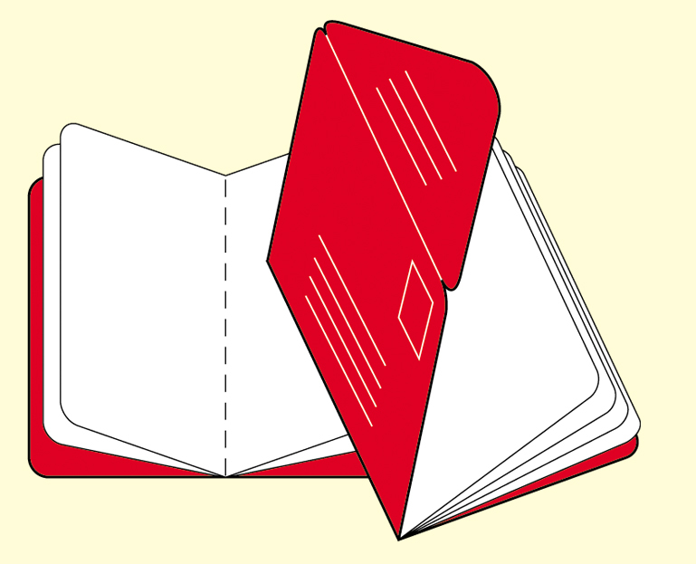 Почтовый набор Moleskine Postal Notebook, Large (11,5х17,5см), красный