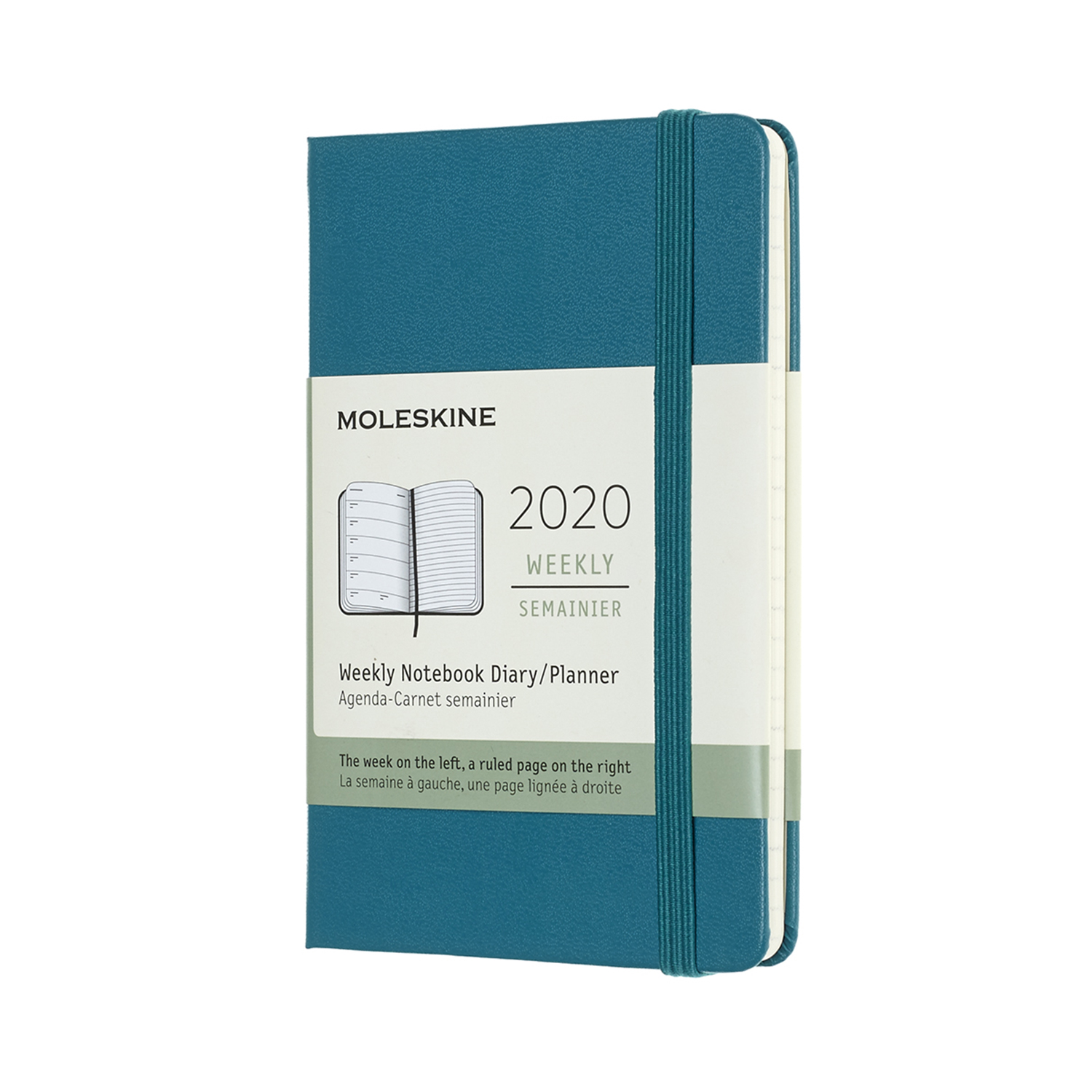 картинка Еженедельник Moleskine Classic (2020), Pocket (9x14 см), зелёный от магазина Молескинов