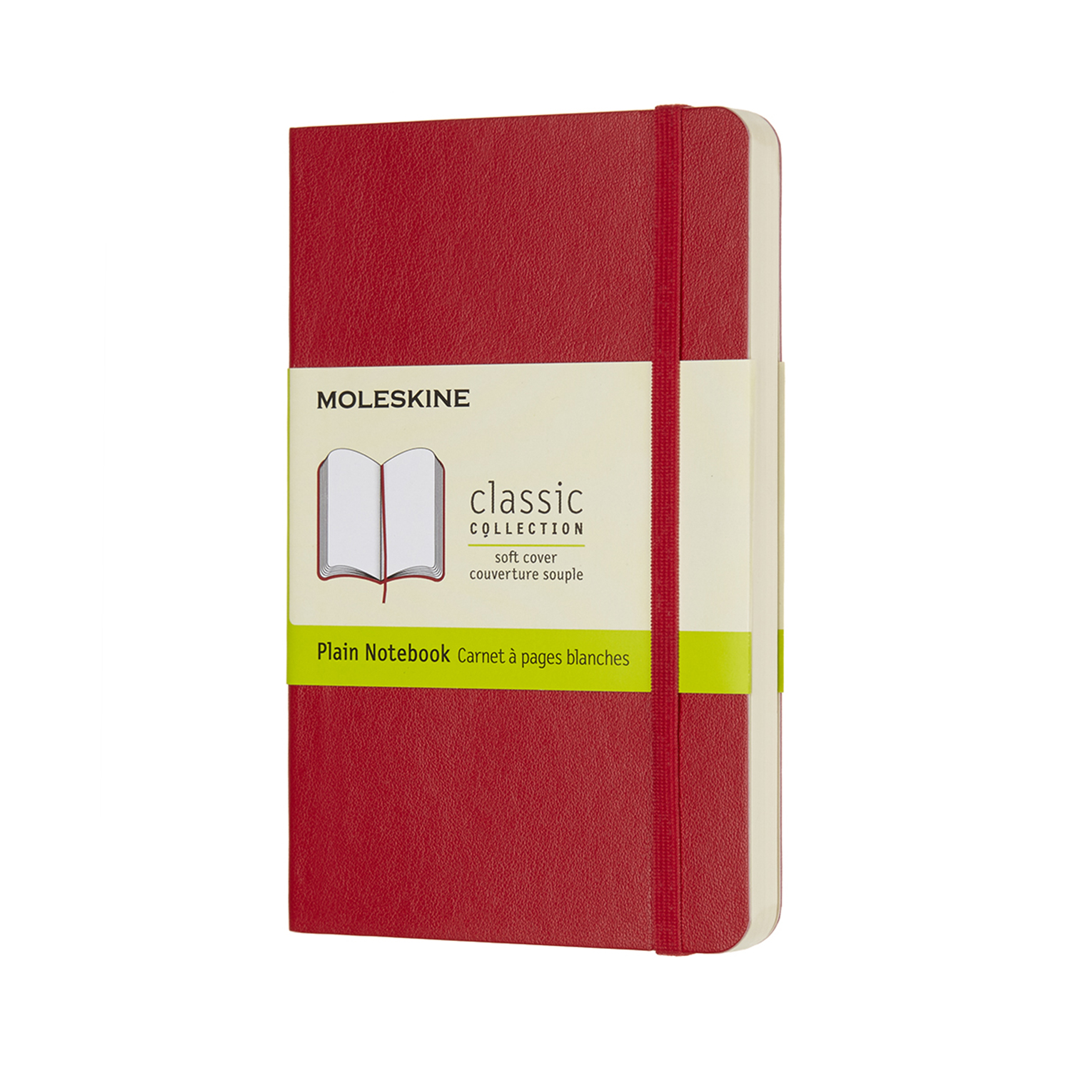 картинка Записная книжка Moleskine Classic Soft(мягкая обложка), нелинованная, Pocket (9x14см), красная от магазина Молескинов