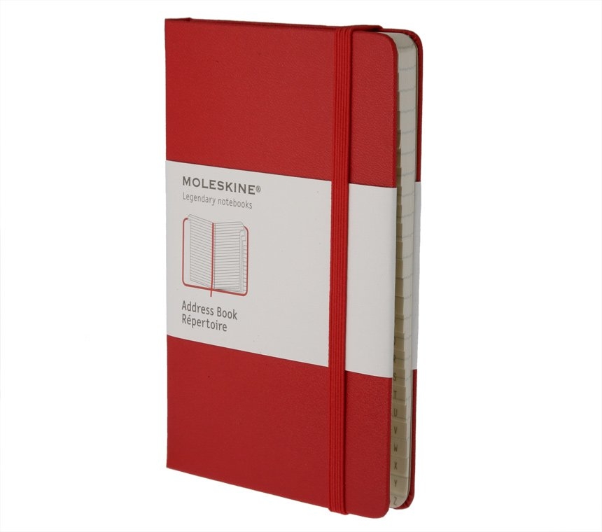 Записная книжка Moleskine Classic (с алфавитом), Large (13x21см), красная