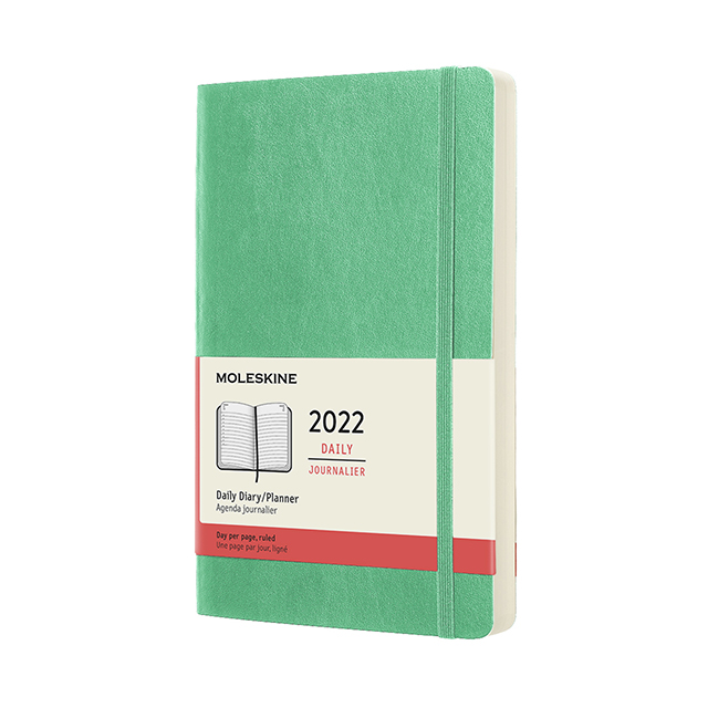 Ежедневник Moleskine Classic Soft (мягкая обложка) 2022, Large (13x21 см), зеленый