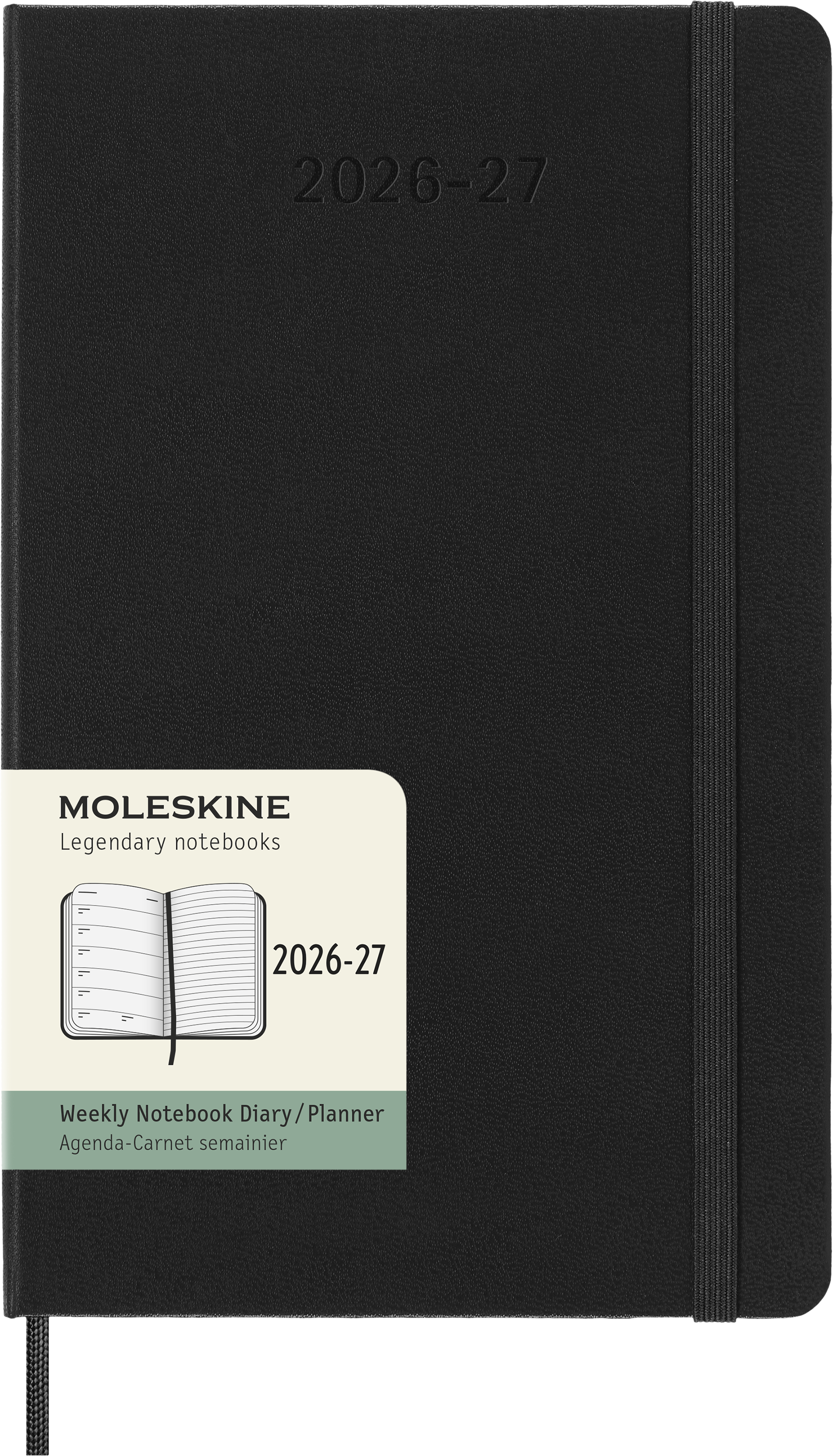 картинка Еженедельник 18месяцев Moleskine Classic (2026-2027), Large (13x21 см), черный от магазина Молескинов