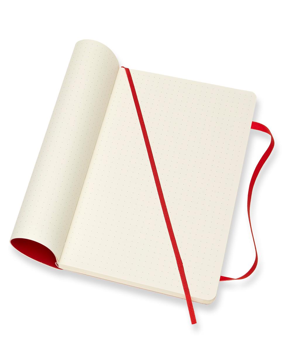Записная книжка Moleskine Classic Soft (мягкая обложка), в точку, Large (13x21см), красная
