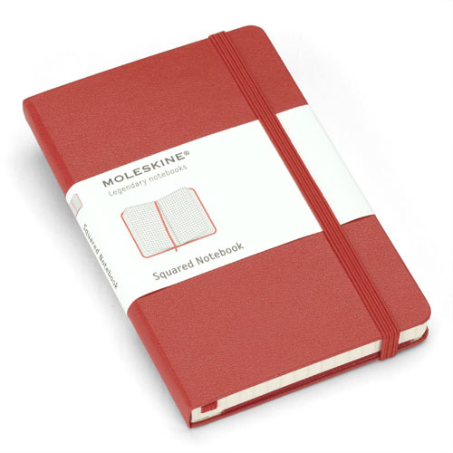 Записная книжка Moleskine Classic (в клетку), Pocket (9х14см), красная