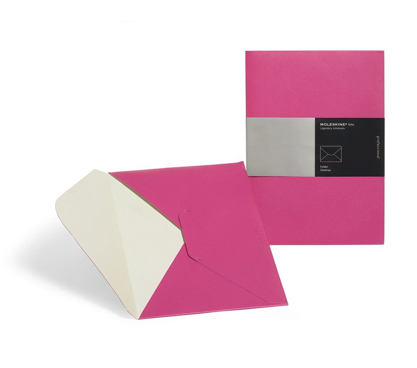 Папка-конверт Moleskine Folio, A4, темно-розовая