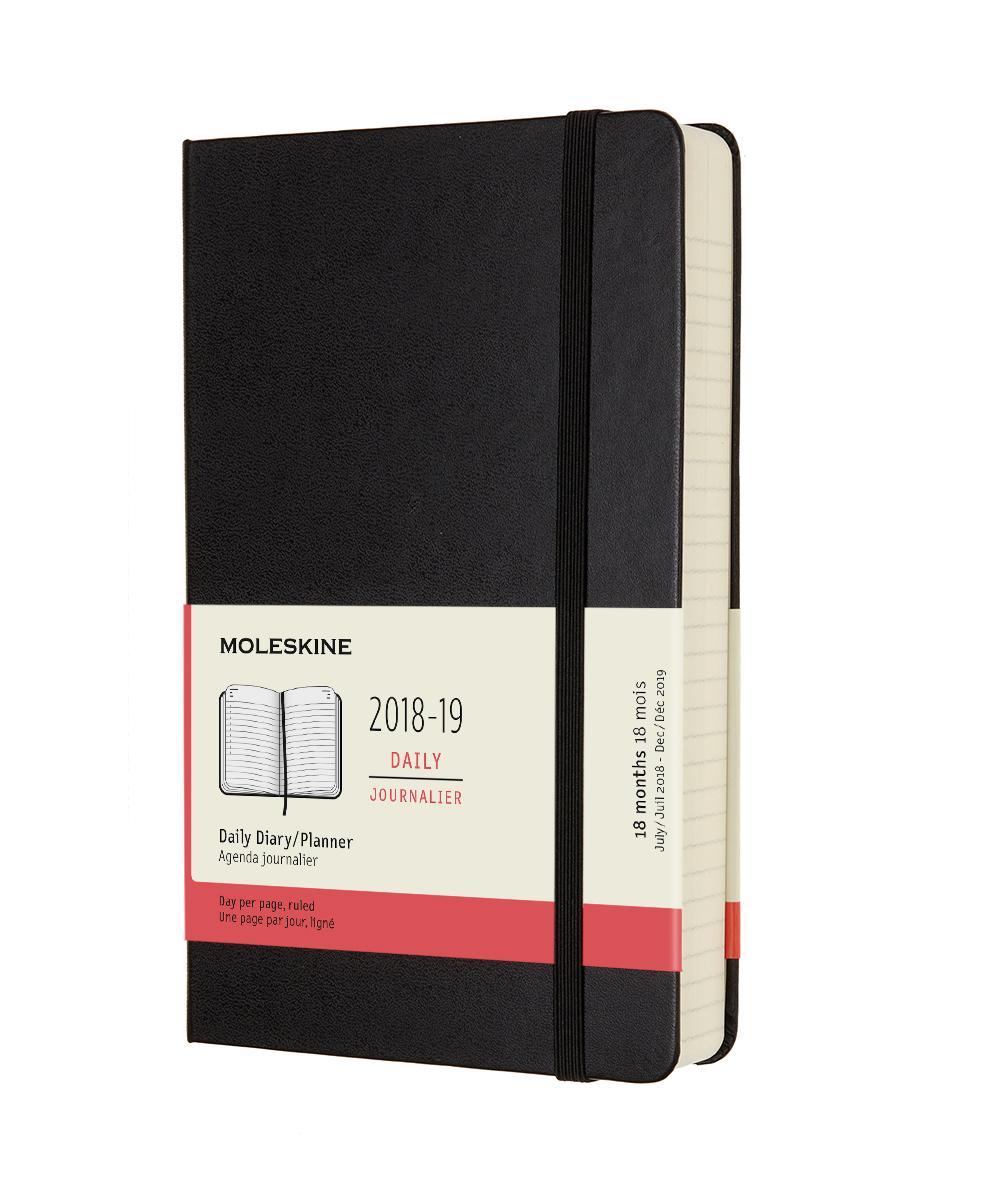 картинка Ежедневник Moleskine Classic (2018-2019), Large (13x21 см), черный от магазина Молескинов