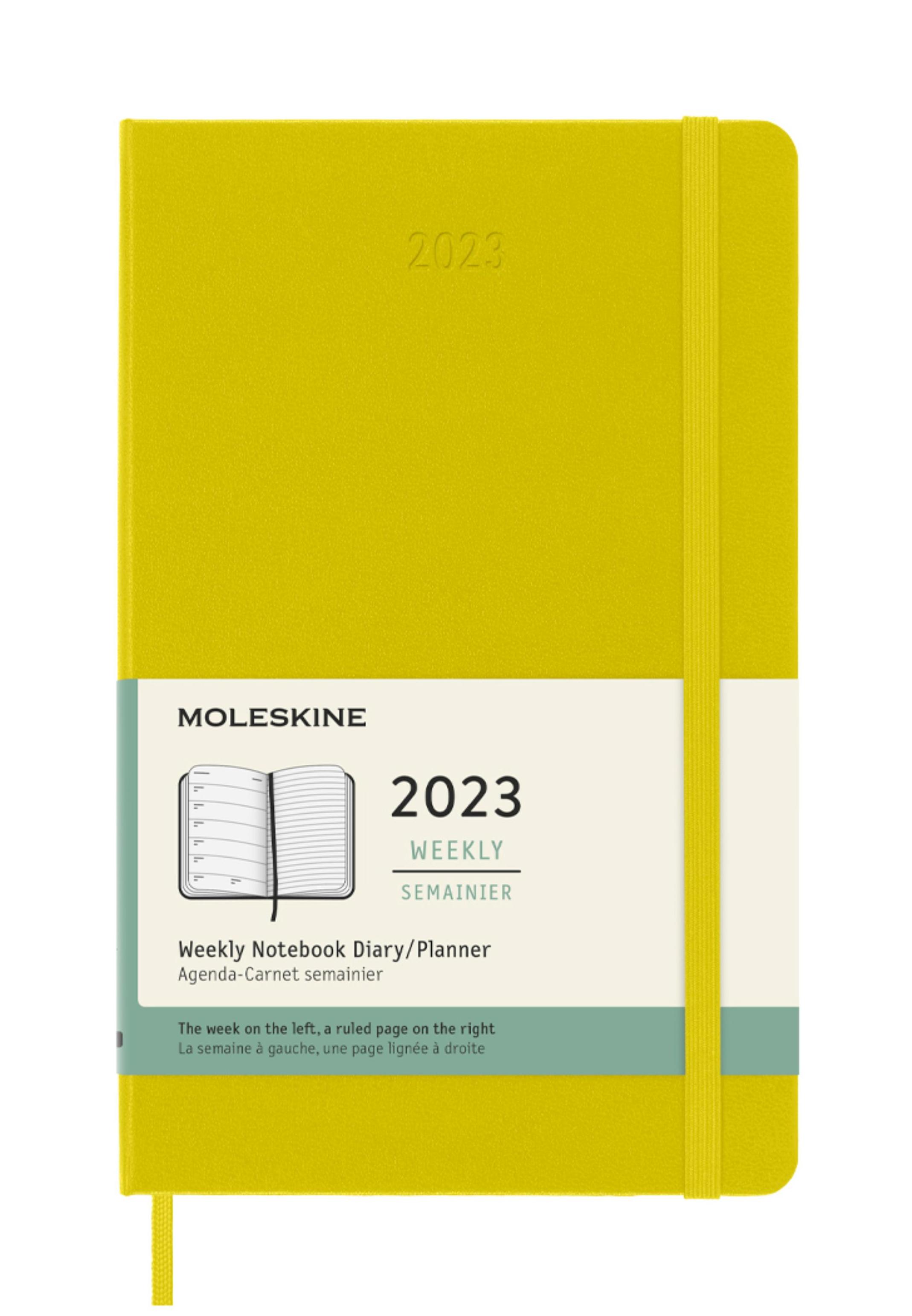 картинка Еженедельник Moleskine Classic 2023, Large (13x21 см), лайм от магазина Молескинов