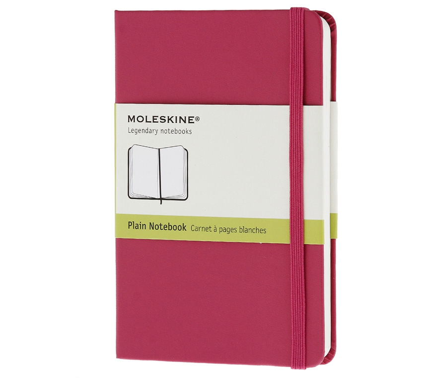 Записная книжка Moleskine Classic (нелинованная), Pocket (9х14 см), розовая