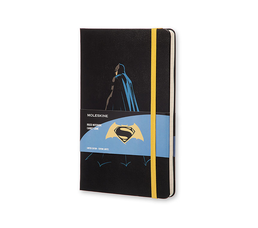 картинка Записная книжка Moleskine Batman vs Superman - Batman edition (в линейку), Large (13x21см), черная от магазина Молескинов