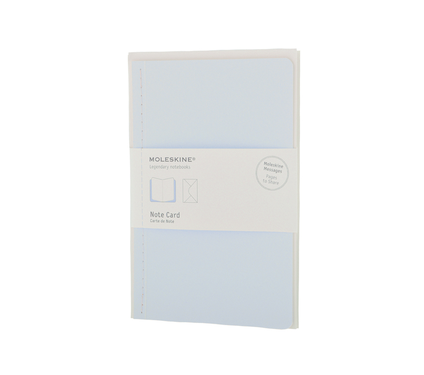 картинка Набор почтовый Moleskine Large (11,5х17,5см), 'Note Card', голубой от магазина Молескинов