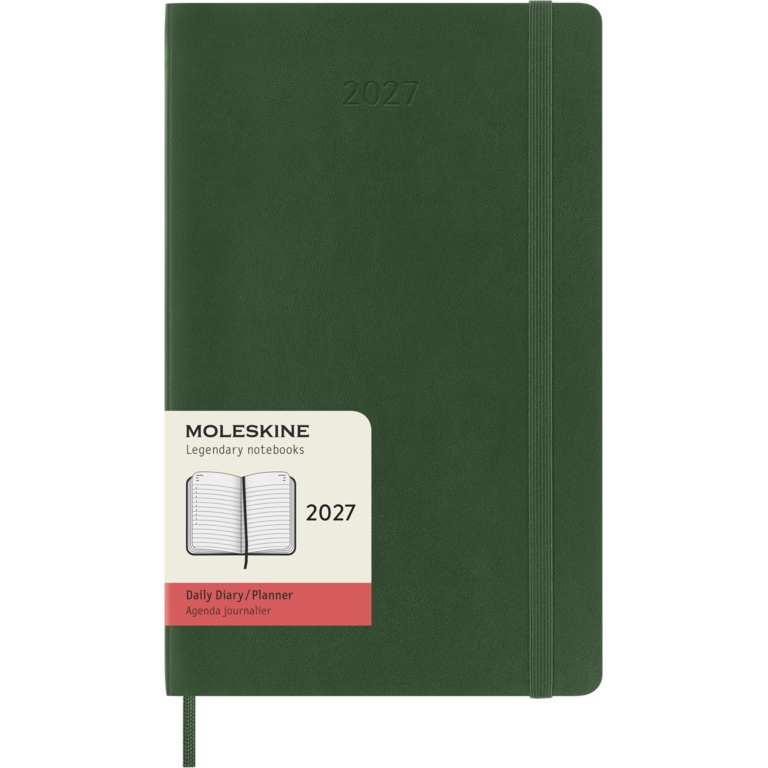 картинка Ежедневник Moleskine Classic Soft 2027, в мягкой обложке, Large (13x21 см), зеленый от магазина Молескинов