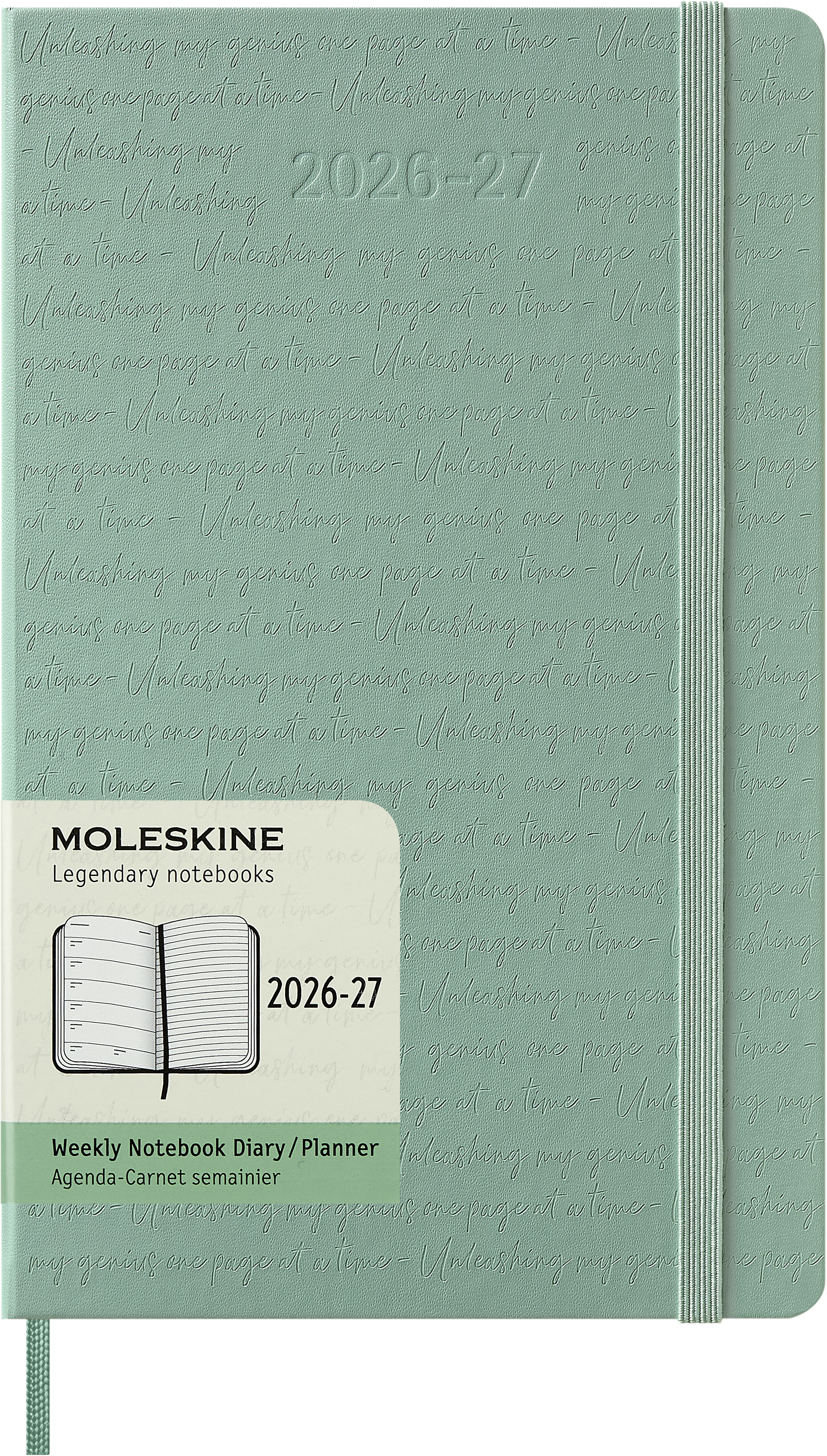 картинка Еженедельник 18 месяцев Moleskine Classic Блокнот с цветным узором ( тиснение ) ( 2026-2027), Large (13x21 см) от магазина Молескинов