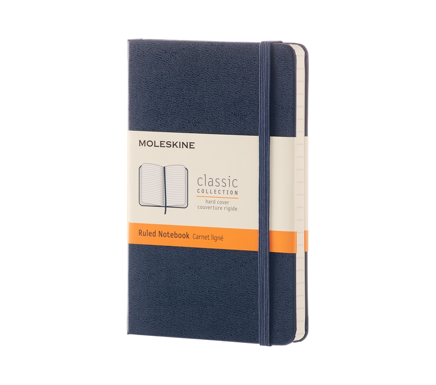 Записная книжка Moleskine Classic (в линейку), Pocket (9x14 см), синяя