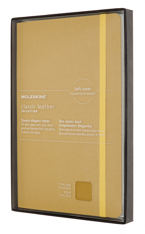 Записная книжка Moleskine LIMITED EDITION LEATHER Soft (мягкая обложка), ( Large 13x21 см) жёлтая