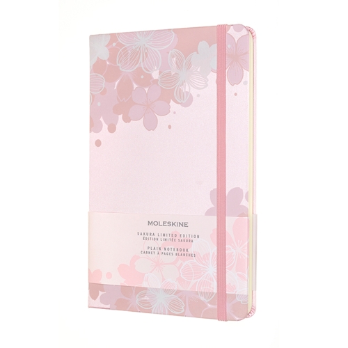 картинка Записная книжка Moleskine SAKURA (нелинованная), Large (13x21см), розовая от магазина Молескинов