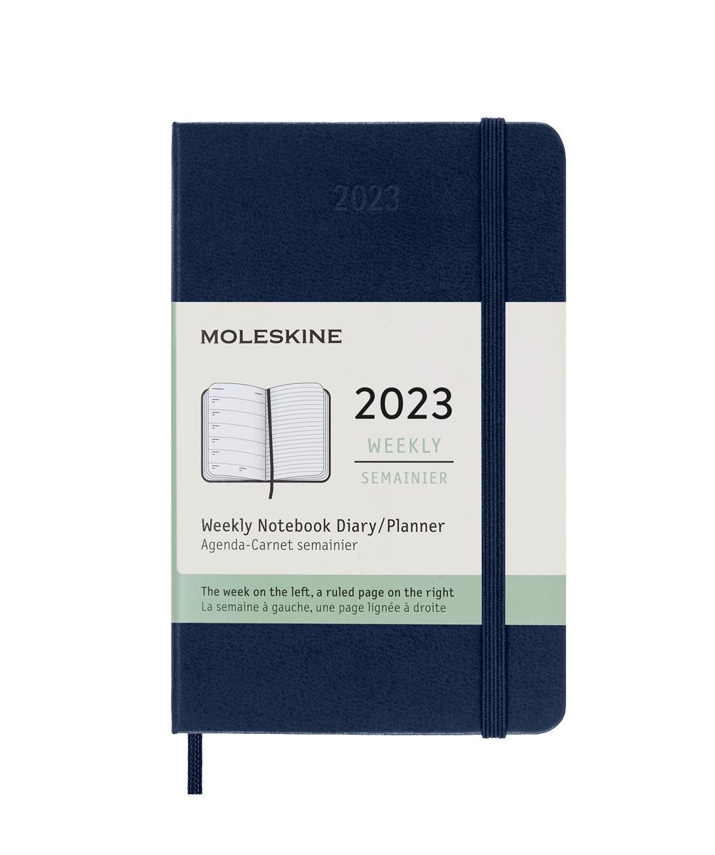 картинка Еженедельник Moleskine Classic 2023, Pocket (9x14 см), синий от магазина Молескинов