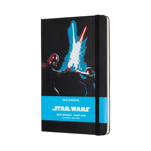 картинка Записная книжка Moleskine Star Wars - Lightsaber Duel (в линейку), Large (13x21см), черная от магазина Молескинов