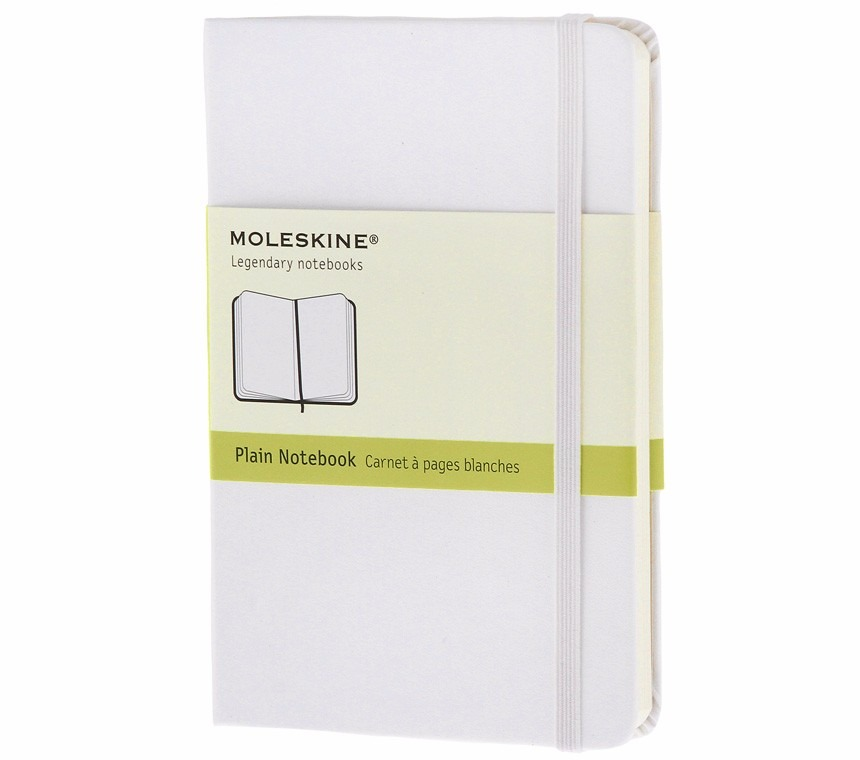 картинка Записная книжка Moleskine Classic (нелинованная), Pocket (9х14 см), белая, твердая обложка от магазина Молескинов