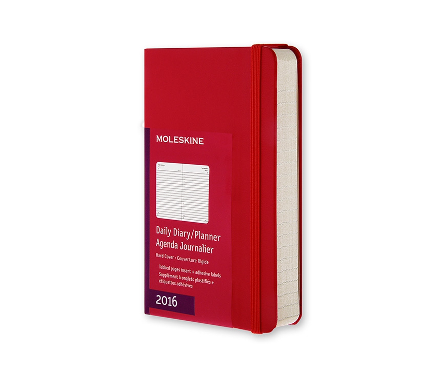 Ежедневник Moleskine Classic (2016), Pocket (9x14см), красный