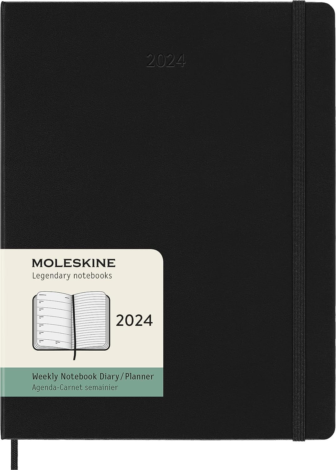 картинка Еженедельник Moleskine Classic 2024, XLarge (19x25 см), черный от магазина Молескинов