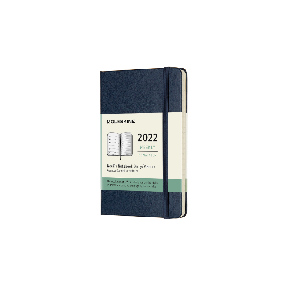 картинка Еженедельник Moleskine Classic 2022, Pocket (9x14 см), синий от магазина Молескинов