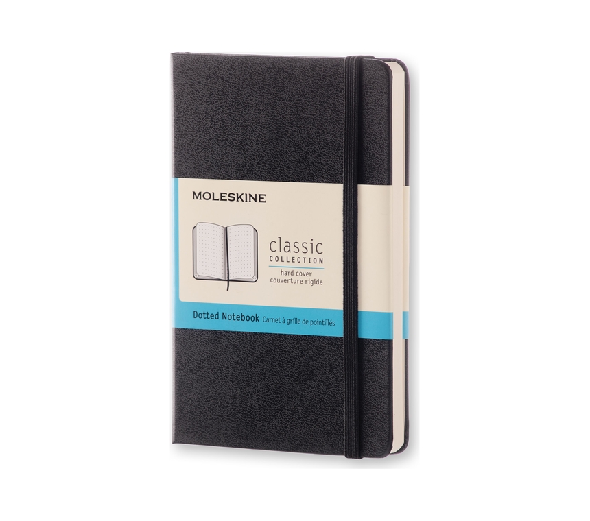 картинка Записная книжка Moleskine Classic (в точку), Pocket (9х14 см), черная от магазина Молескинов