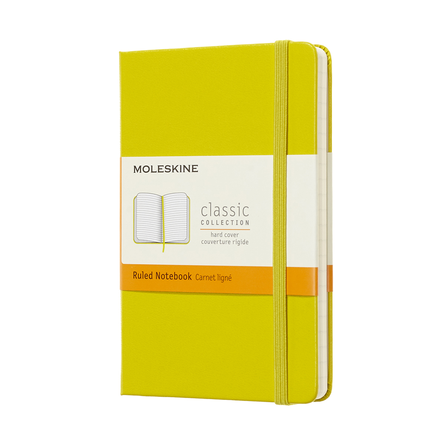 картинка Записная книжка Moleskine Classic (в линейку), Poсket (9х14 см), лимонная от магазина Молескинов